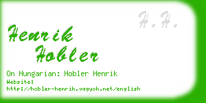 henrik hobler business card